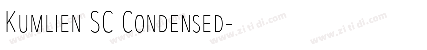 Kumlien SC Condensed字体转换